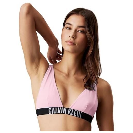 Calvin Klein donna top bikini bralette imbottitura estraibile, rosa (sweet pink), xs