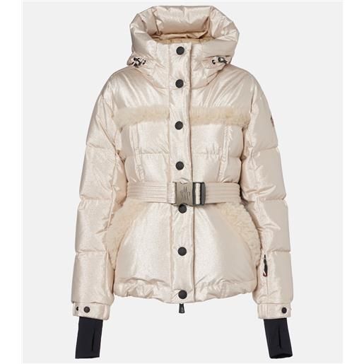Moncler Grenoble piumino da sci mondim con shearling