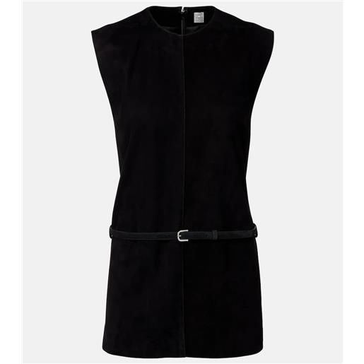 Toteme top in suede con cintura