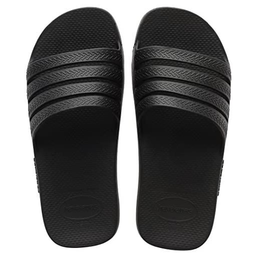 Havaianas slide stradi, infradito unisex - bambini e ragazzi, nero, 41/42 eu