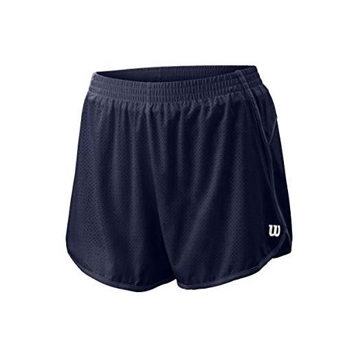 Wilson w competition woven 3.5 short pantaloncini unisex per bambini, peacoat/peacoat, xl