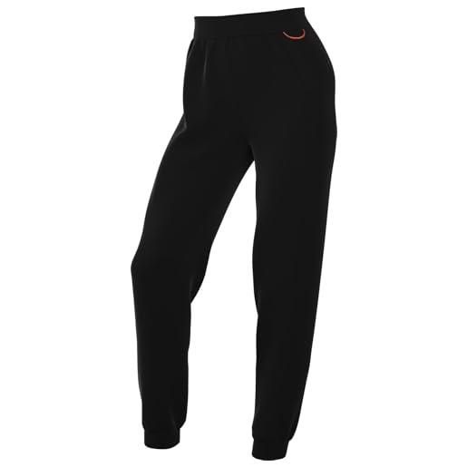 NIKE impossiblysoft dri-fit 24.7 - pantaloni da jogging a vita media da donna, colore: nero/grigio fumo, hq8184-010, taglia xxl