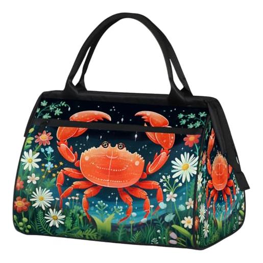 Borsa Da Viaggio Pieghevole Con Ruote Vomgomfom 32 - 110L/140L Espandibile, Tessuto Oxford Impermeabile, Nero/Rosso