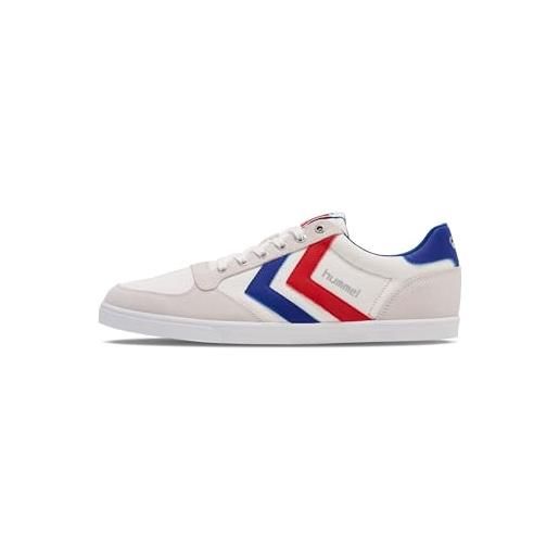 Hummel slimmer stadil low, white/blue/red/gum, 42 eu