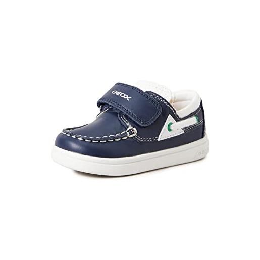 Geox b djrock boy c, mocassini bambini e ragazzi, blu/bianco (navy/white c4211), 25 eu