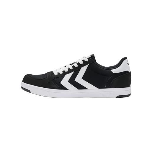 hummel stadil light canvas, scarpe da ginnastica unisex - adulto, nero black white, 37 eu