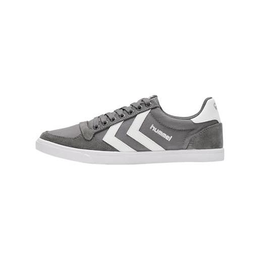 Hummel slimmer stadil low, castlerock/ribbonred/bril blue, 46 eu