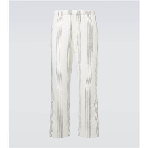 Commas pantaloni regular kantha in cotone a righe