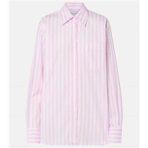 Hunza G camicia oversize in popeline di cotone a righe