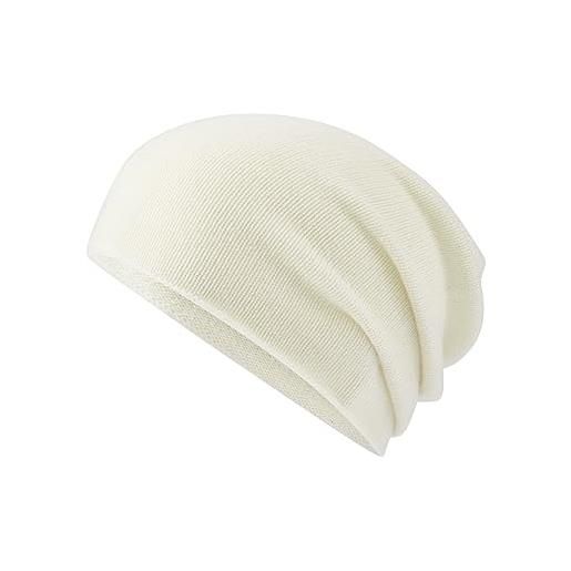 FALKE beanie u be cachemire caldo asciugatura rapida 1 pezzo, cappello unisex - adulto, bianco off-white 2040, one. Size