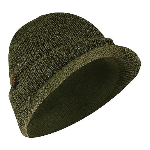 Rothco berretto in lana con tesa - berretto in lana con visiera - ideale per attività invernali, verde oliva. , taglia unica