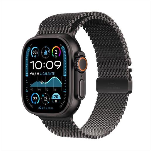 Apple - watch ultra 2 gps + cellular 49mm titanio-nero - loop milanese nero - s