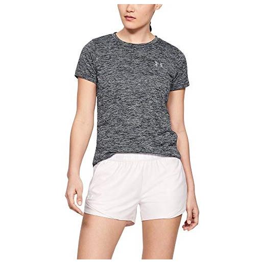 Under Armour tech sleeve - twist, maglietta donna, black / metallic silver , xs