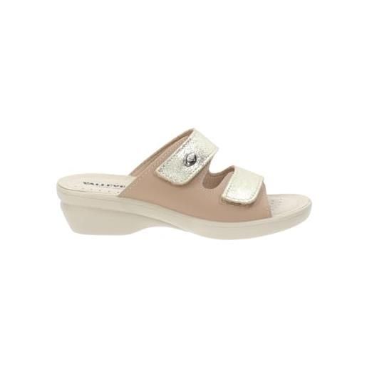 Valleverde 25312 sandali ciabatte donna pelle strappi beige