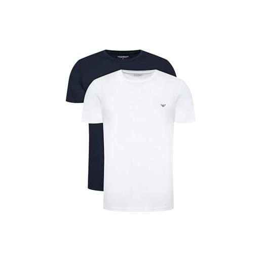 Emporio Armani endurance 2-pack t-shirt, blu, m uomo