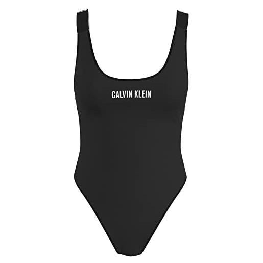 Calvin Klein scoop back one piece-rp kw0kw01599, costume da bagno, donna, nero (pvh black), xs
