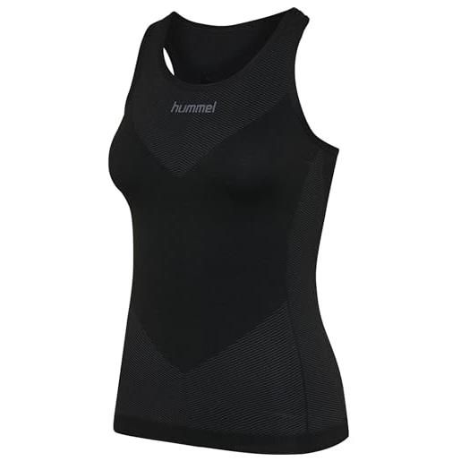 Hummel donna tank top sportivo nero m-l canotta senza maniche aderente