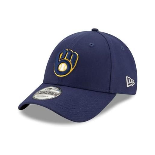 New Era milwaukee brewers mlb the league blu 9forty berretto regolabile