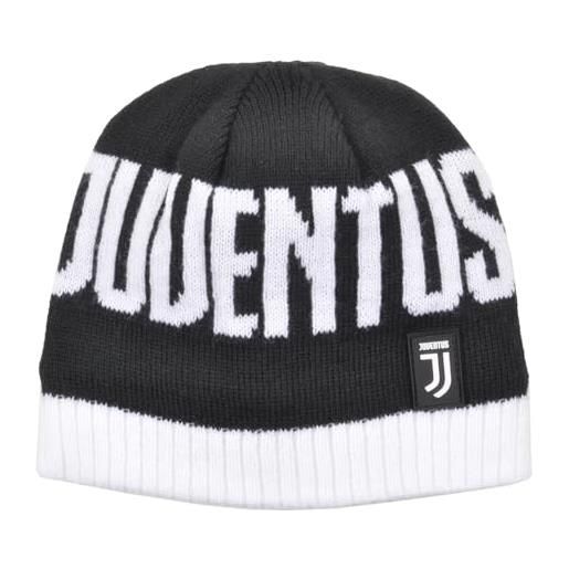 JUVENTUS cappello cuffia jacquard baby con scritta juventus, logo applicato in gomma e interno in morbido cotone. Prodotto ufficiale juventus. 