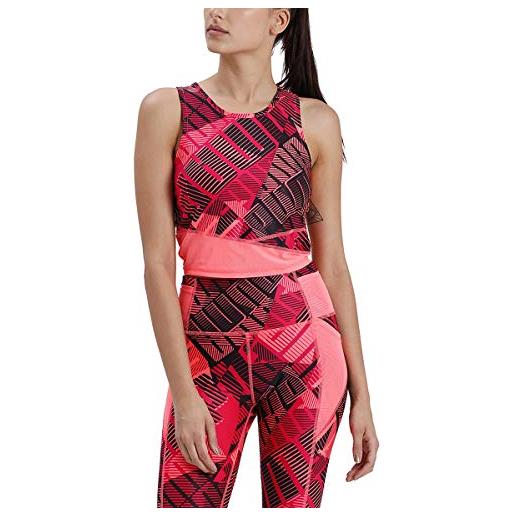 PUMA be bold aop crop top donna bright rose-print, xl