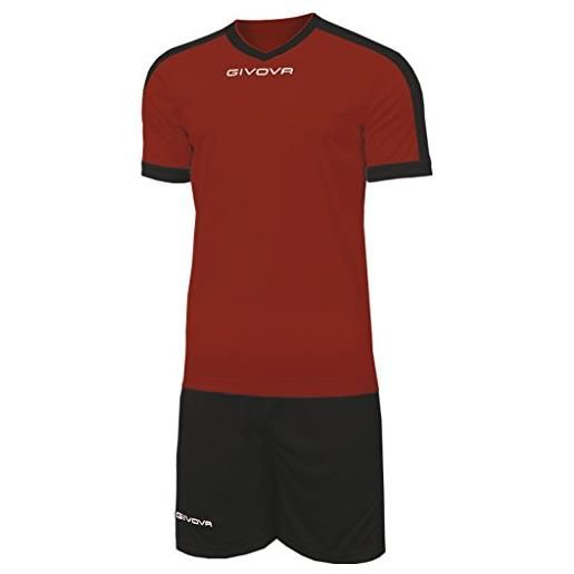 Givova kitc59, kit revolution unisex - adulto, granata/nero, s