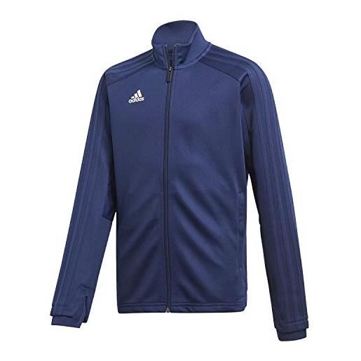 adidas condivo18 training youth track tops, unisex bambini, dark blue/white, 13-14a