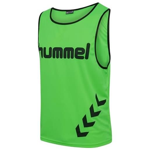 hummel fundamental - canotta sportiva con marchio, verde (verde neon), adulto