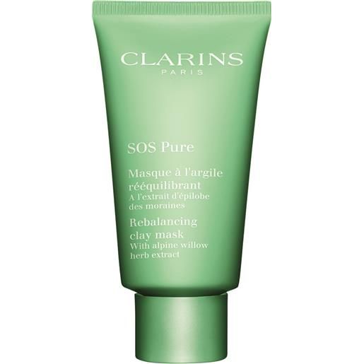 CLARINS sos pure maschera riequilibrante all`argilla 75ml