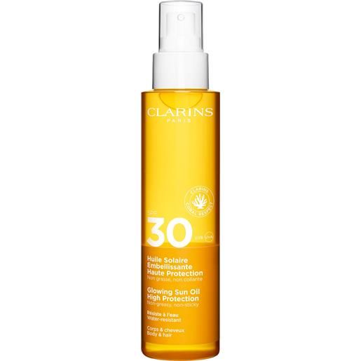 CLARINS olio solare illuminante protezione alta spf30 150ml