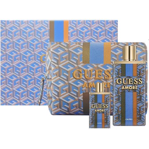 CONFEZIONI REGALO guess cofanetto amore - capri eau de toilette 100ml con miniatura 7,5ml e pochette
