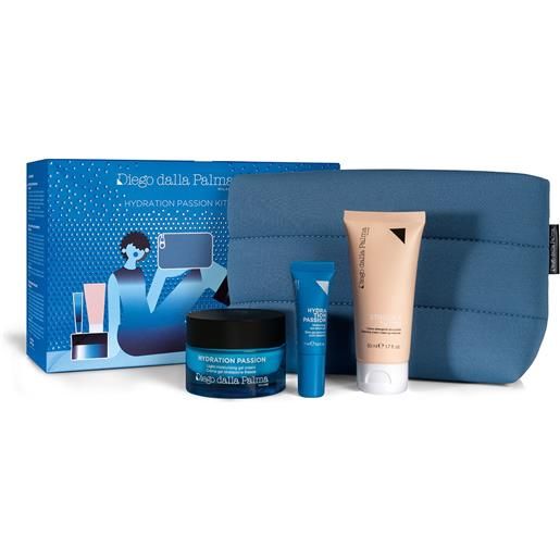 CONFEZIONI REGALO diego dalla palma kit hydration passion con crema idratante 50ml, siero occhi 7ml, struccante 50ml e pochette