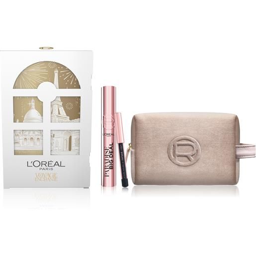 CONFEZIONI REGALO l`oreal confezione le voyage enchanté con mascara big deal, mini-matita occhi e pochette