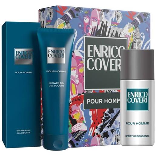CONFEZIONI REGALO enrico coveri set pour homme shower gel 300ml con deodorante 150ml