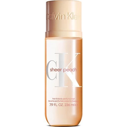 CALVIN KLEIN ck one unisex hair e body perfume mist - sheer peach 236ml