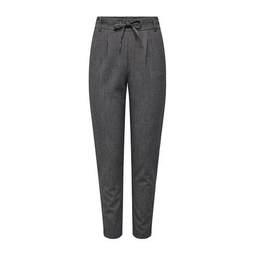 ONLY pantaloni classici femminili, grigio scuro mélange, (l) w x 34l
