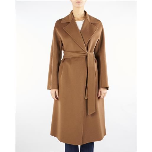 MAX MARA STUDIO cappotto caramello in lana, cachemire e seta