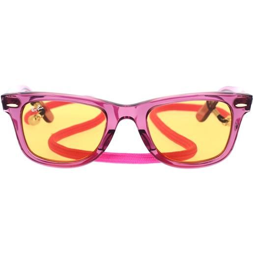 Ray-Ban occhiali da sole Ray-Ban wayfarer rb2140 661313 con laccetto