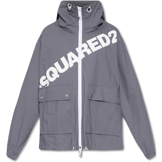 Dsquared2 logo hooded windbreaker