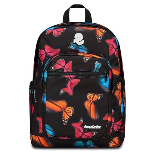 Invicta zaino jelek fantasy, doppio scomparto, tasca porta pc, per ragazzi e adulti, scuola, tempo libero, viaggi