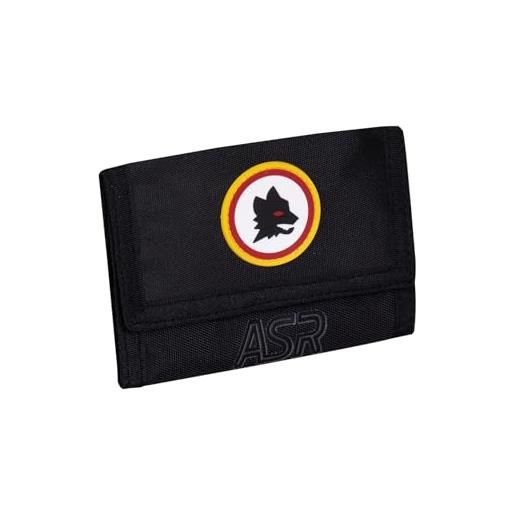 Seven portafoglio as roma in velcro per ragazzi, scomparti interni e portamonete, bambino, ragazzo, calcio, prodotto ufficiale, idea regalo