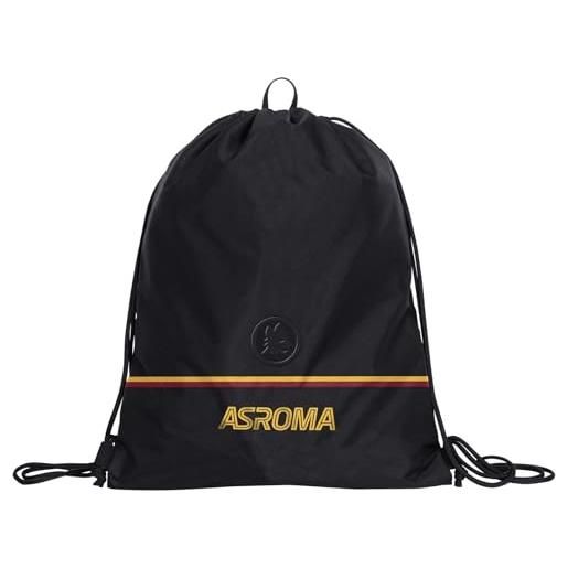 Seven roma sacca zaino scuola, nero, apertura con coulisse, scuola e tempo libero, bambini e ragazzi