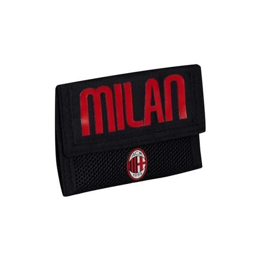Seven portafoglio ac milan glorious history in velcro, bambino, ragazzo, calcio, prodotto ufficiale, idea regalo