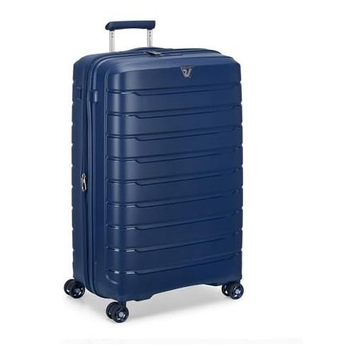 RONCATO b-flying valigia trolley grande espandibile 4 ruote 78x50x30/35 cm rigida con chiusura tsa - blu notte
