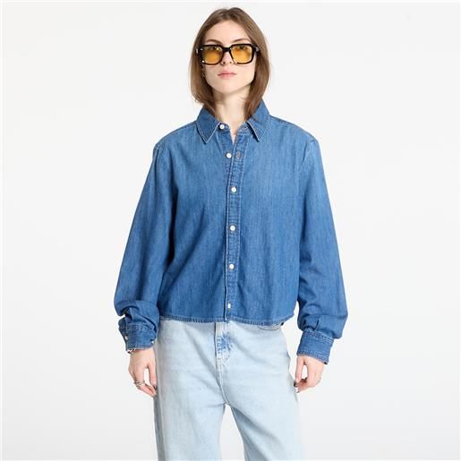 Calvin Klein camicia Calvin Klein jeans cropped ls shirt blue xs