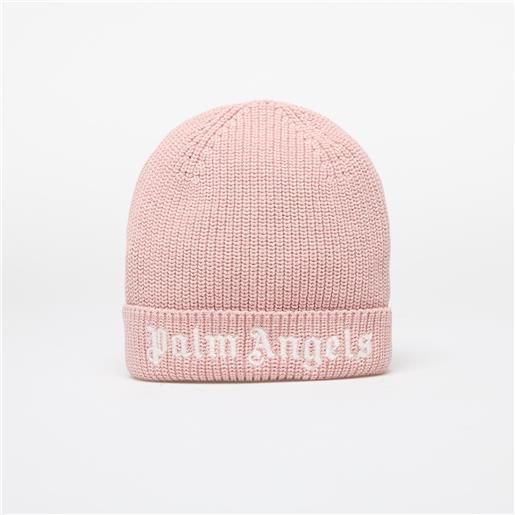 Palm Angels Kids logo knit beanie pink/ white ii
