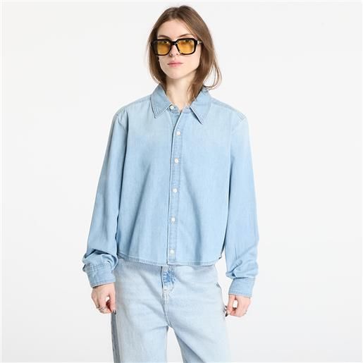 Calvin Klein camicia Calvin Klein jeans cropped ls shirt blue xs