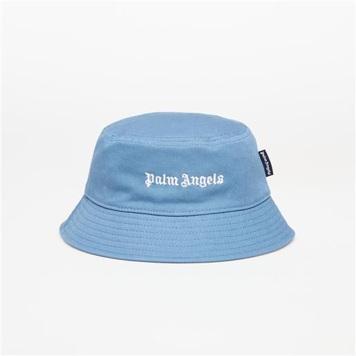 Palm Angels Kids cappello Palm Angels Kids logo bucket hat dusty blue/ off white ii