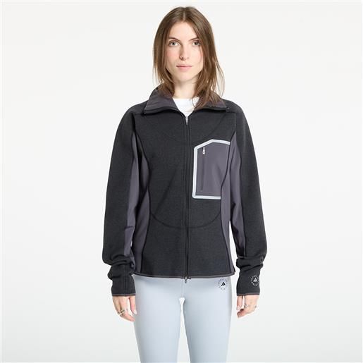 adidas Performance felpa adidas by stella mc. Cartney climawarm running full-zip midlayer black/ utility black xs