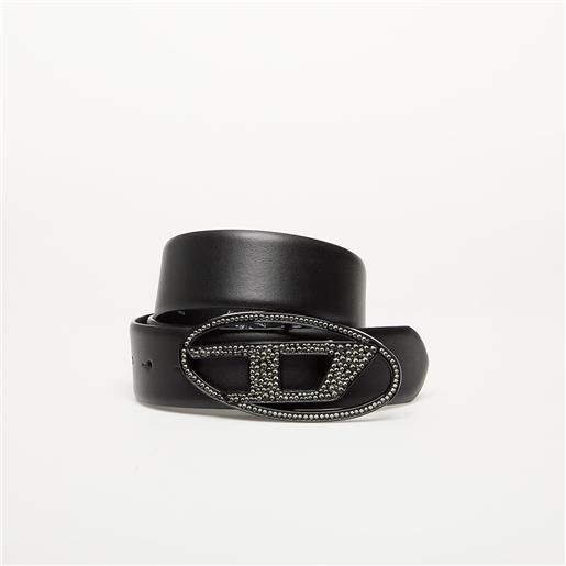 Diesel cintura Diesel oval d logo b-1dr strass belt shiny black 90
