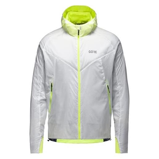 GORE WEAR gorewear r5 gore-tex infinium™ giacca insulated, white/neon yellow, 3xl